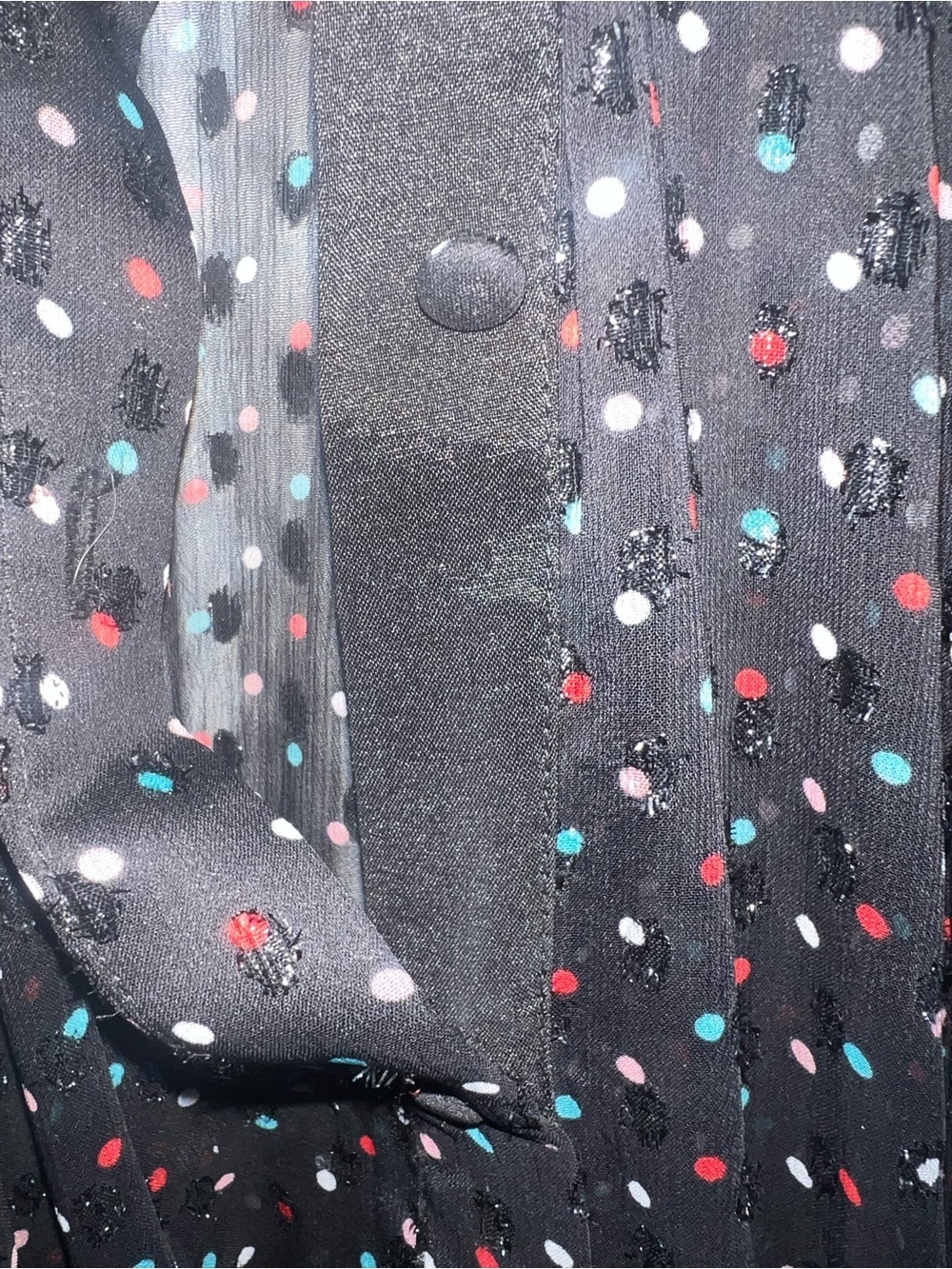 Anthropologie Eva Franco
Haven Ruffled Polka Dot Tunic Dress Black sheer - Picture 6 of 6